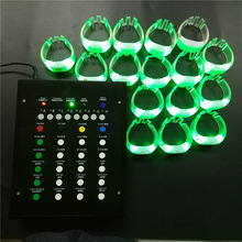 节庆活动用品15色W型彩光手环 遥控声控led发光手环 硅胶发光手镯