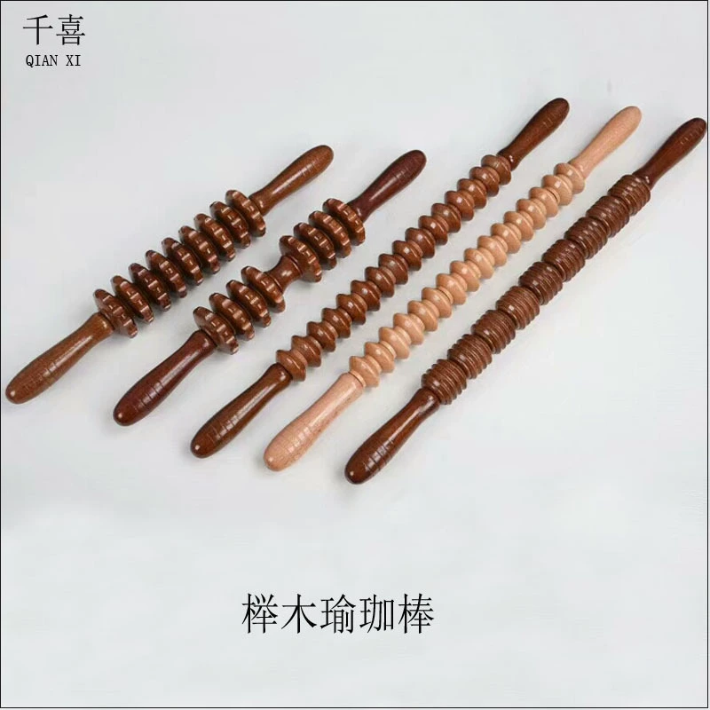 Деревянный массажер для живота, массажная палочка разных размеров, ролик для массажа мышц живота и ног, мини-ролик для йоги