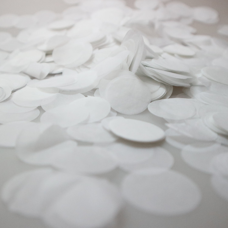 2.5cm 원형 색종이 흰색/10g 팩