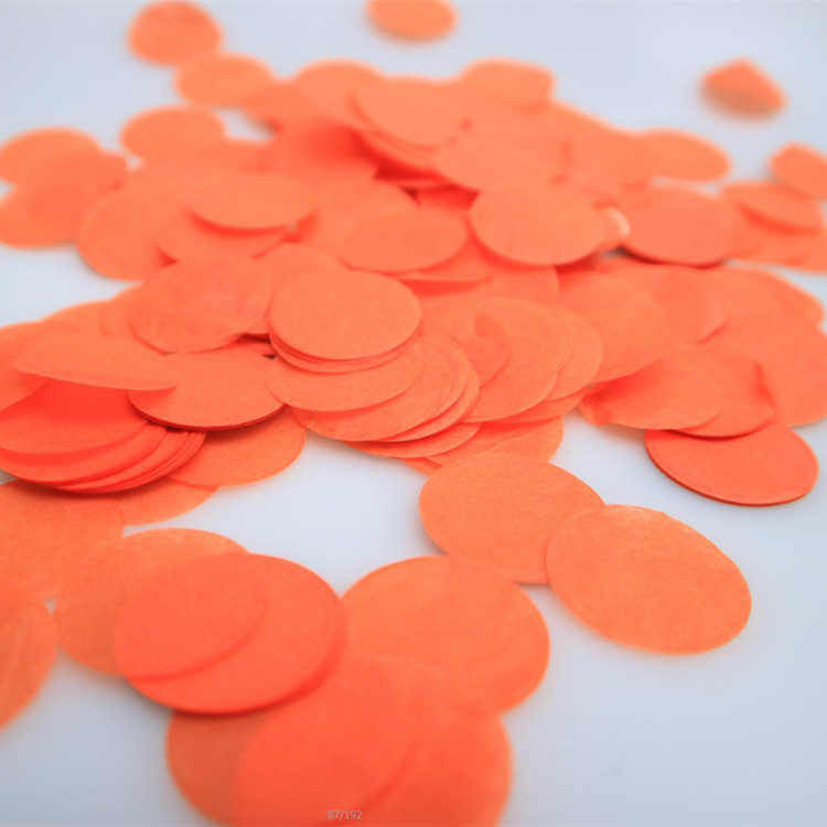 2.5cm 원형 색종이 오렌지 레드/10g 팩