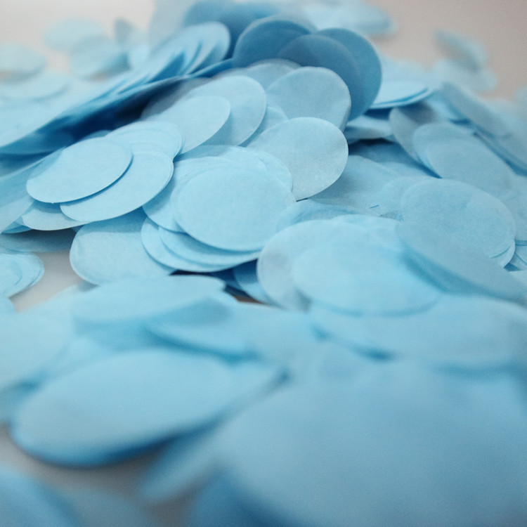 2.5cm 원형 색종이 레이크 블루/10g 팩