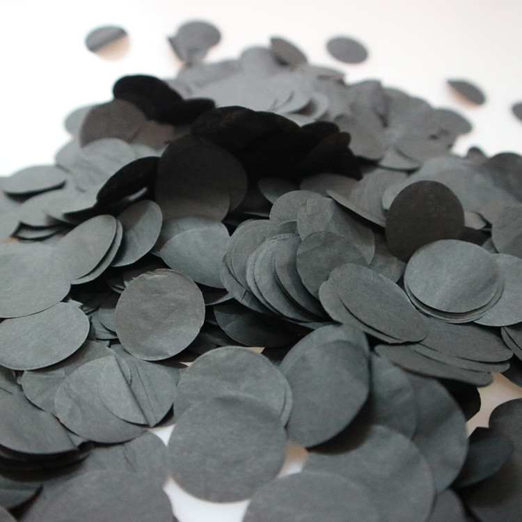 2.5cm 원형 색종이 검정/10g 팩