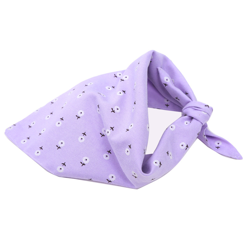 Spot estampado a cuadros transfronterizos accesorios para perros bufanda para mascotas toalla triangular de doble capa toalla de saliva para perros ropa para perros pequeños