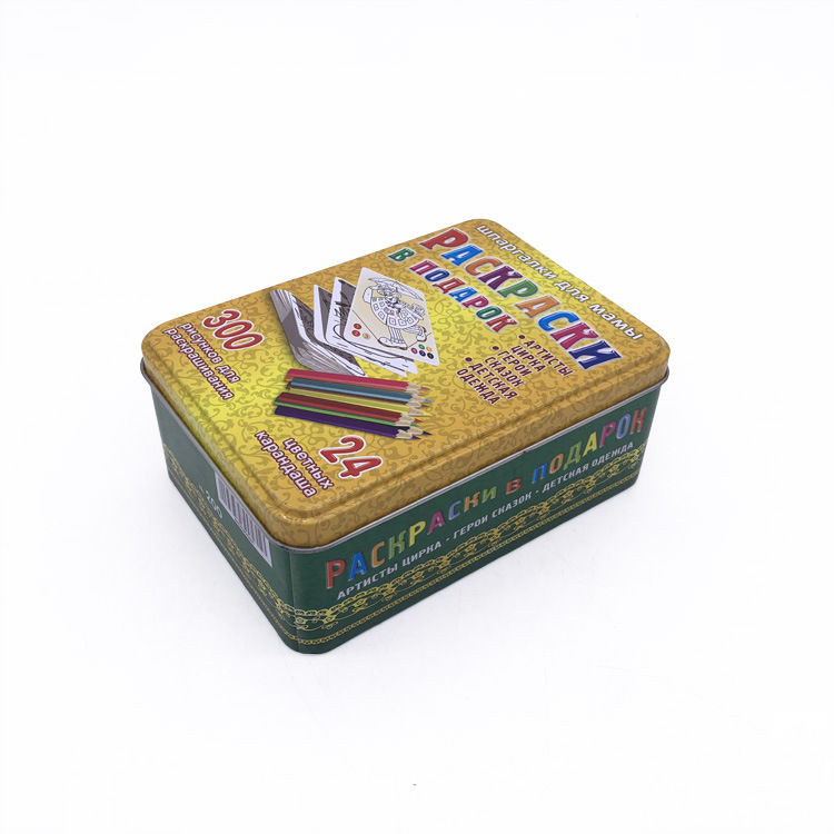 厂家供应翻盖铁盒卡片盒较链盒密封铁盒价格实惠质量保证礼盒