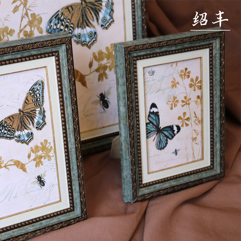 Retro photo frame European court Table 67 inch 810 12 inch A4 wall frame wholesale upscale old decorative frame