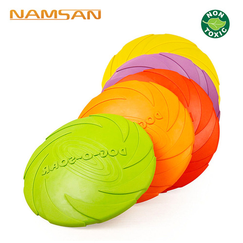 Pet Supplies Dog Toy Rubber Frisbee Bite Resistant Non-Toxic Dog Training Frisbee Factory Direct Sales Dropshipping