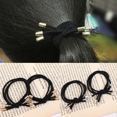 Three-in-One Simple Knot Hair Accessories High Elastic Hair Rope Hair Ring Braided Ponytail Rubber Band Hair Accessory Manufacturer Wholesale