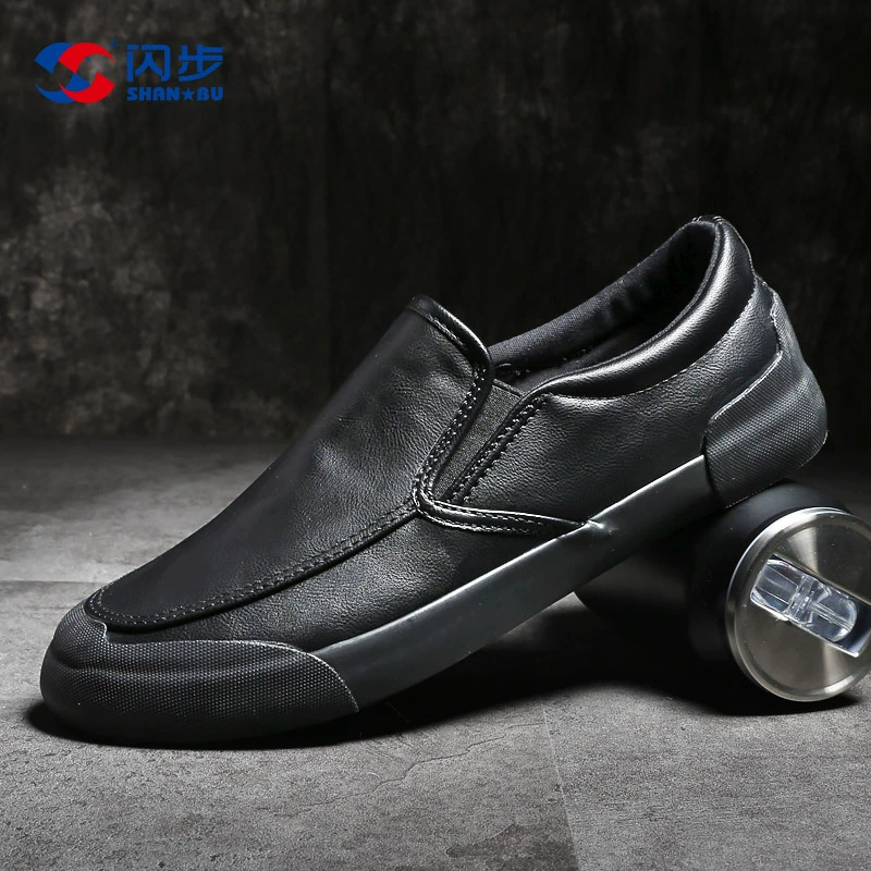 Flash осенние мужские туфли без шнуровки, туфли для ленивых с низким берцем, повседневные универсальные туфли-бини, кожаные туфли, модные мужские кроссовки