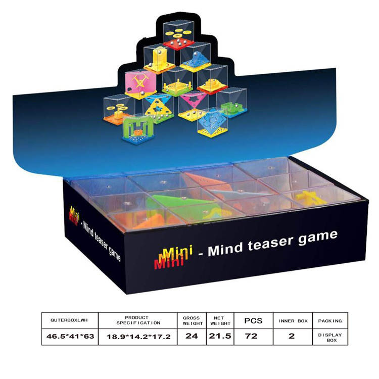 Mini inteligencia para niños Bola de equilibrio Bola de laberinto juguete de descompresión juego de rompecabezas 12 Comercio exterior cargado