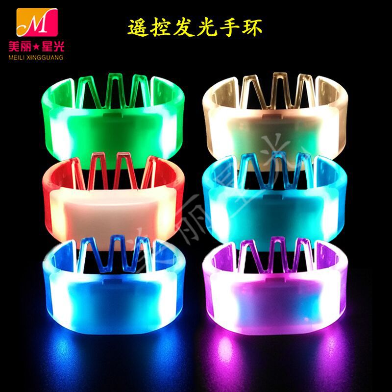 Pulsera luminosa de control remoto al por mayor Concierto Matriz de puntos DMX Pulsera luminosa de cambio de color de partición Pulsera led con logotipo impreso