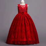 Кружевное детское вечернее платье, свадебное платье, цветной наряд маленькой принцессы, Amazon, подходит для подростков