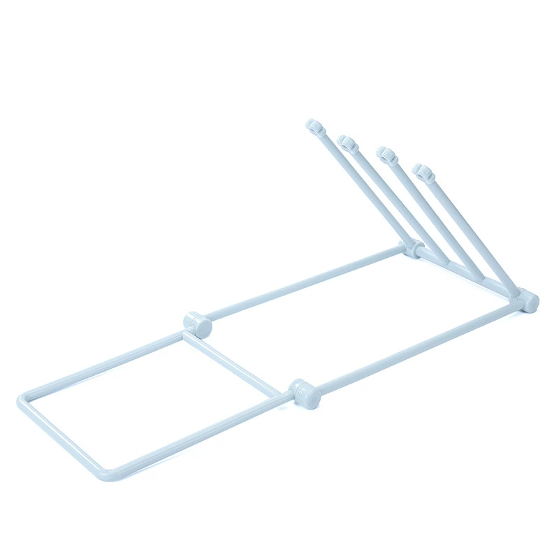 Folding Rag Storage Rack, Plastic Foldable Kitchen Cloth & Cup Drainer, Compact 4‑Bar Stand