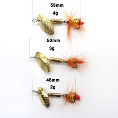 Spinning Shimmering Blade 2g 3g 4g Lure Pike Perch Fishing Bait Insect Hook Composite Blade