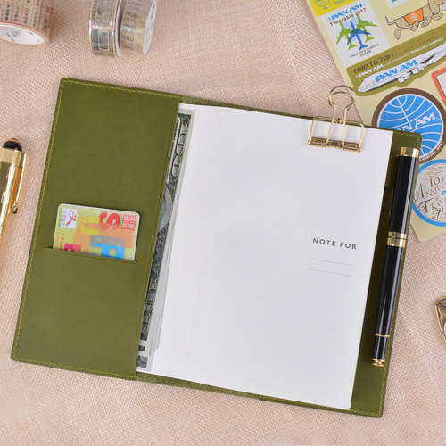 New Genuine Leather Notebook Case, Top-Grade Vegetable Tanned Leather Protective Stationery Cover for A5/A6/B6 Office and Library Book Sacks