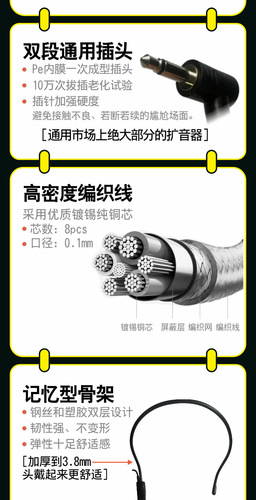 Roltong/LeTing H01 Honeybee Wired Headset Microphone for Amplifier, Earphone, Teaching, and General Use