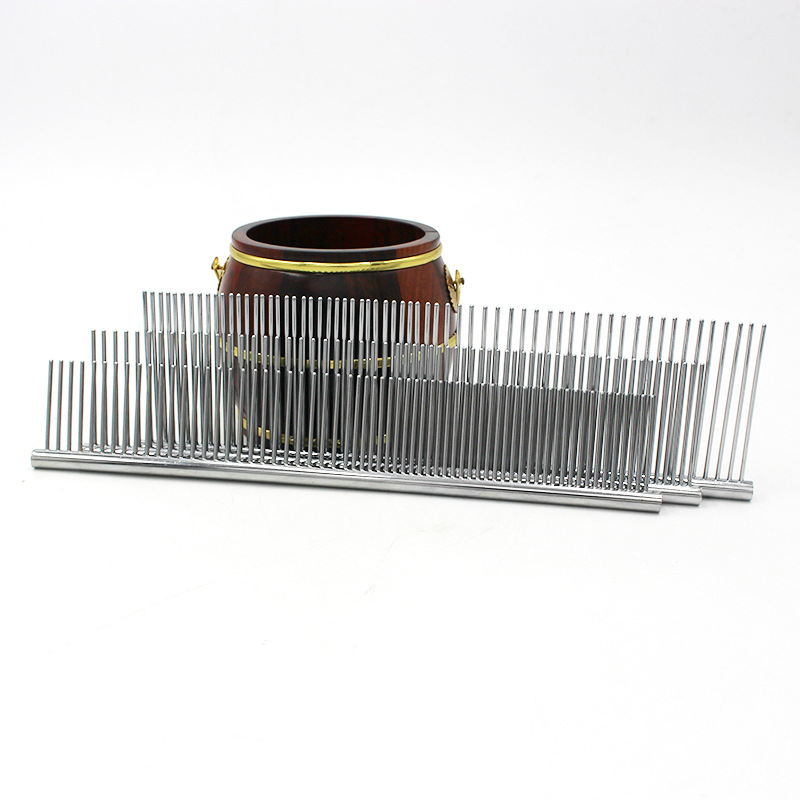 PET peine acero inoxidable metal masaje peine densidad de doble uso belleza peine perro cepillo suministros al por mayor