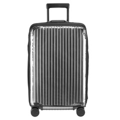Transparent Pull-along Suitcase Elastic Protection Cover with Thickened 25-ounce PVC for 20/24/26/29-inch Dustproof Cover