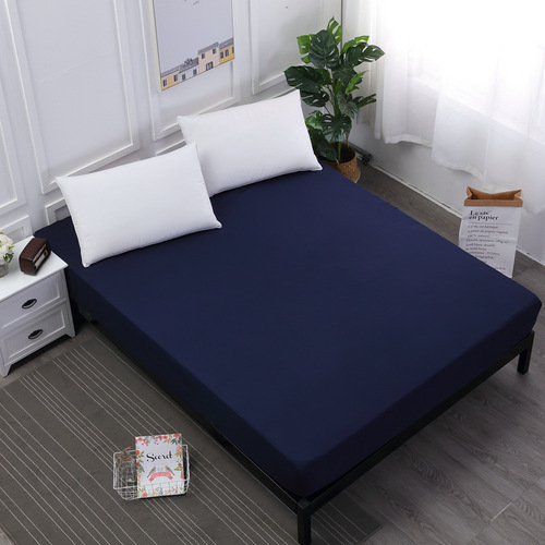 Cross-border solid color velvet bedspread protector with bed bag cleaning cover, non-pilling and non-fading, memory foam protection