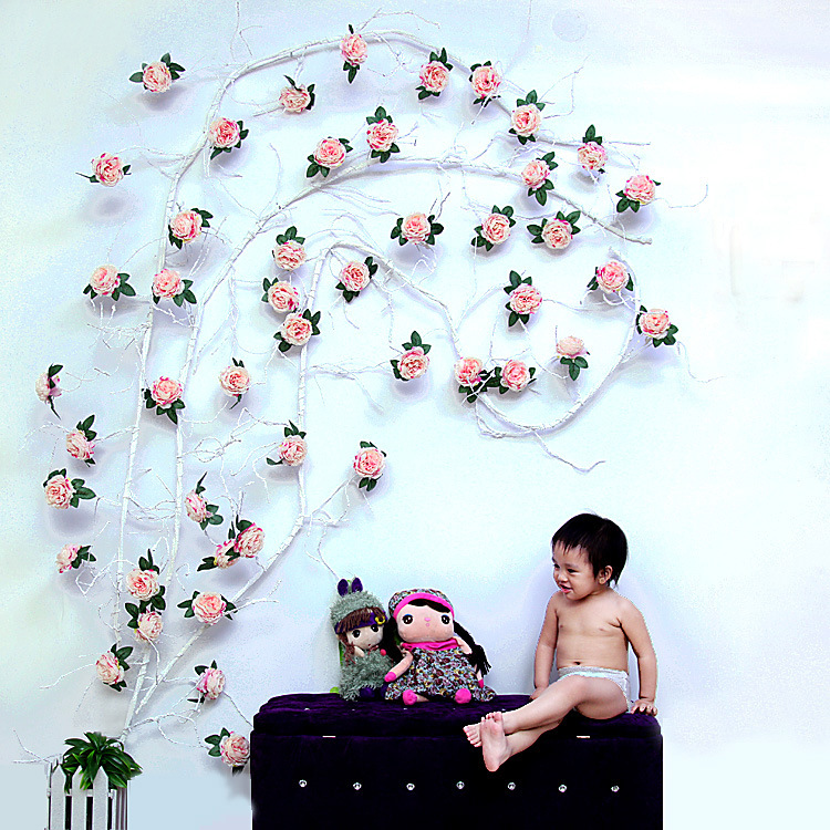 Ramas artificiales Decoración de la vid seca paisaje de la vid de ratán Vid Vieja Vid Red Mountain Vid tubo de simulación de ramas de árboles