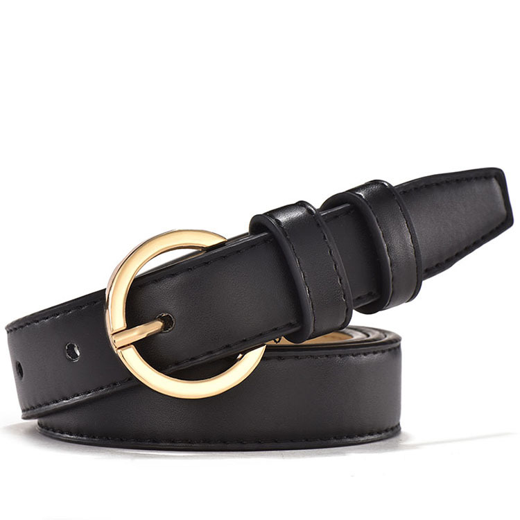 Cinturón de cuero de las mujeres jeans decorativos de estilo coreano con cinturón pequeño negro rojo blanco todo fósforo