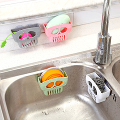 A2606 Creative Kitchen Sponge Holder Dish Towel Rack Sponge Dryer Sponge and Soap Organizer Holeless Storage Rack