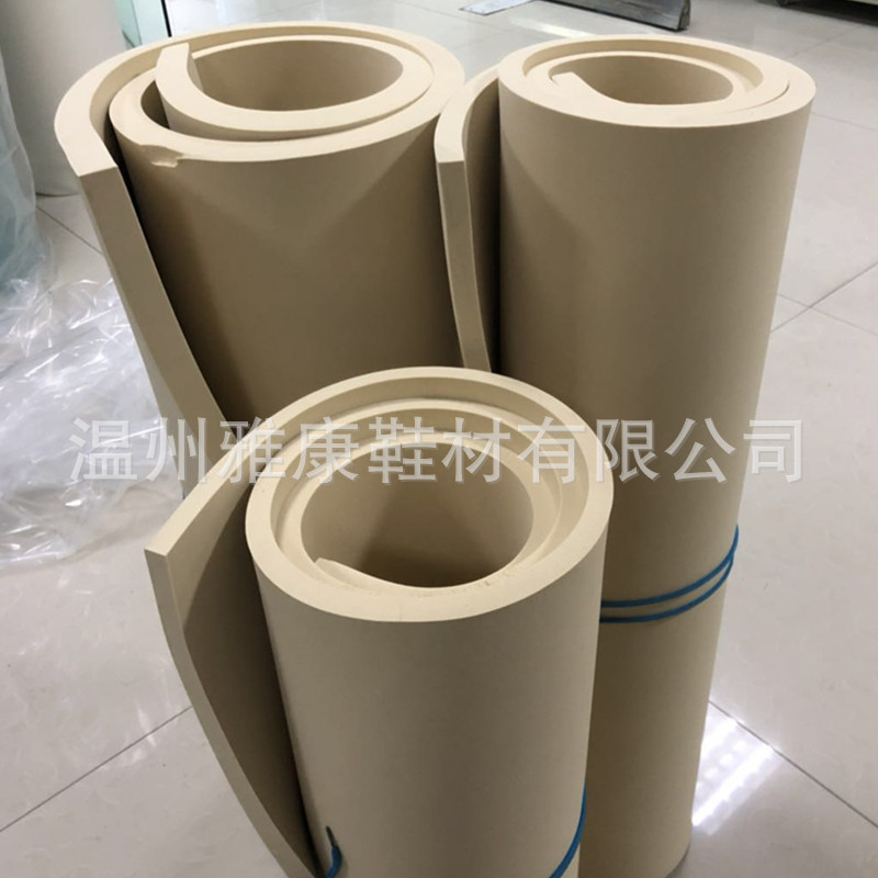 厂家直销有质米色回力胶板材环保回力胶片 有质弹力发泡棉卷材