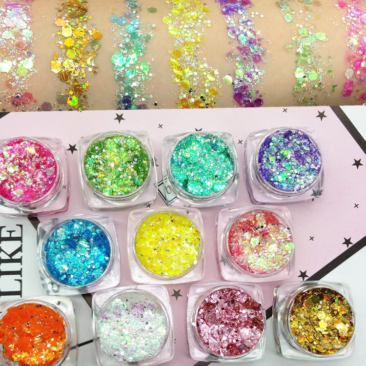 Mermaid Girl Series Nail Gel Sequins Fish Scale Flash Stage Performance Soft Girl COS Nail Sequins
