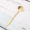 Spoon stainless steel, dessert coffee mixing stick, flowered