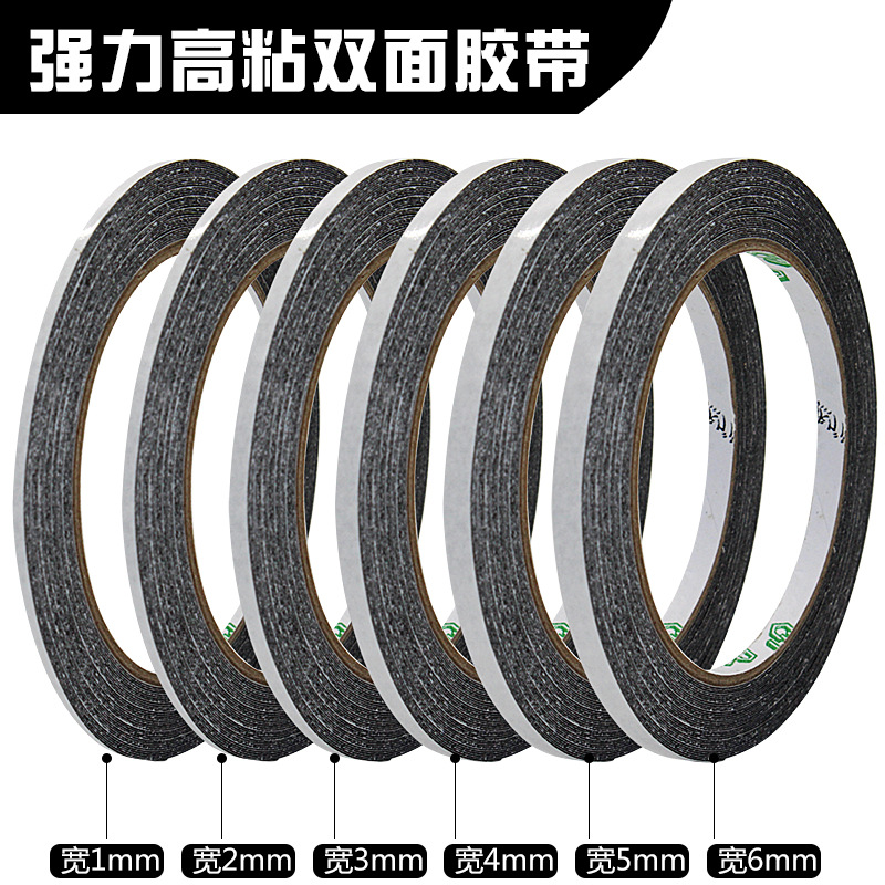 Negro adhesivo de doble cara ultrafino ultra-fuerte teléfono móvil reparación etiqueta engomada marco batería papel adhesivo ultra-Largo 50m