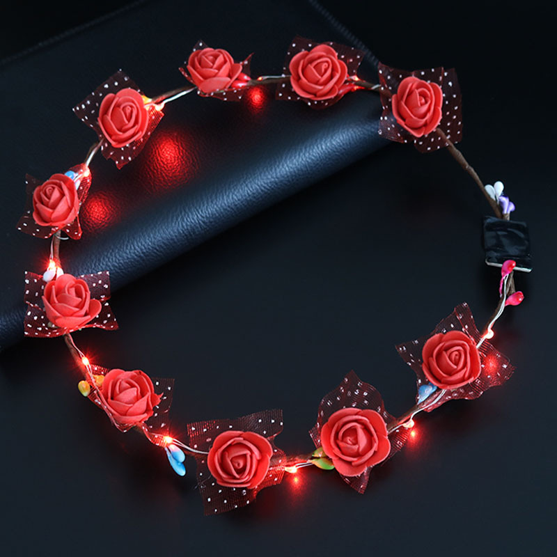 플래시 10 조명 10 거품 화환 레드