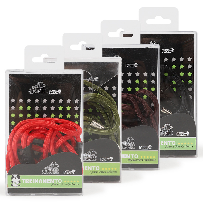 En stock venta al por mayor ulaishi Golden Panda serie llano nylon integrado cuerda competencia perro entrenamiento perro cadena mascota P cadena