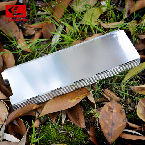 Outdoor stove windshield stove windshield foldable aluminum alloy windshield with latch for mountain camping 10 pieces