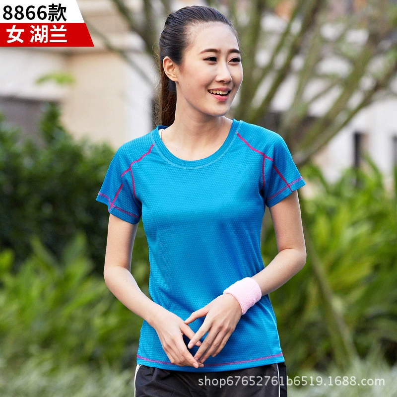 Быстро сохнущая спортивная футболка с коротким рукавом (Shengtianlong) 2–8XL, принт унисекс, круглый ворот