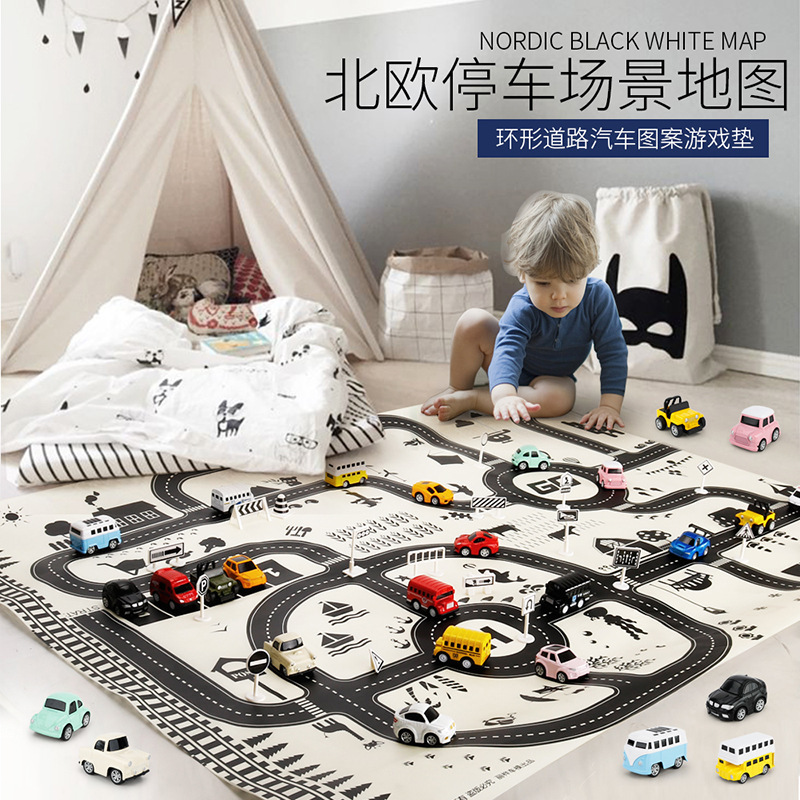 Nordic Style Q Meng Macaron series alloy Huili car model can be matched with parking lot view map Nordic Style Q Meng Macaron series alloy Huili car model can be matched with parking lot view map