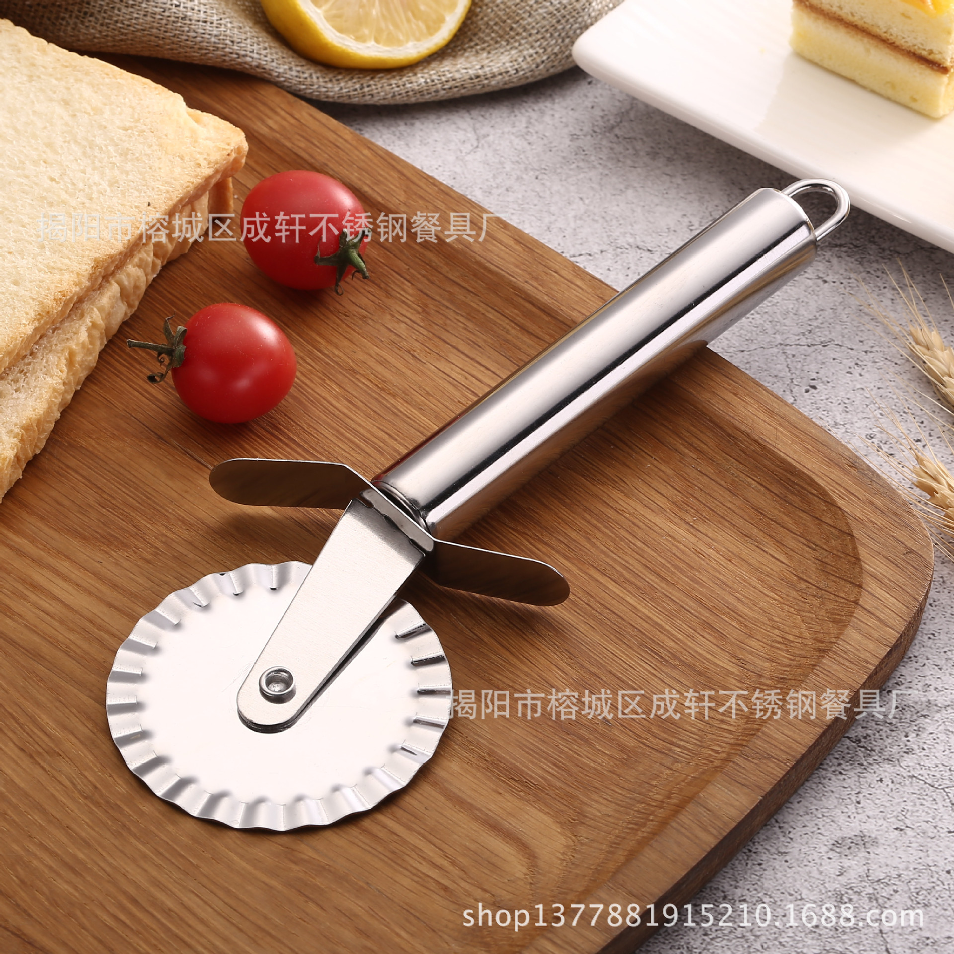 Cocina creativa herramientas para hornear cuchillo de pizza de acero inoxidable pala de pizza herramientas para hornear pizza