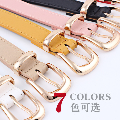 Foreign trade new European and American style belt for women, fashionable and versatile concealed buckle multi-color belt wholesale/dropshipping
