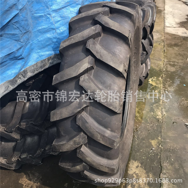 喷灌机轮胎 14.9-24 R-1 拖拉机人字花纹16.9-24灌溉轮胎抗老化