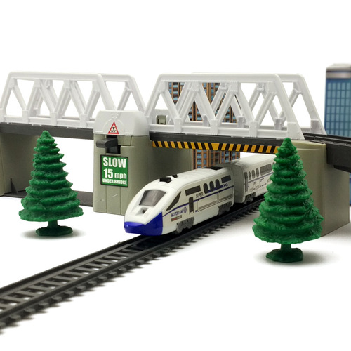 Simulated high-speed train rail car children's assembled electric train bullet Harmony model boy toy
