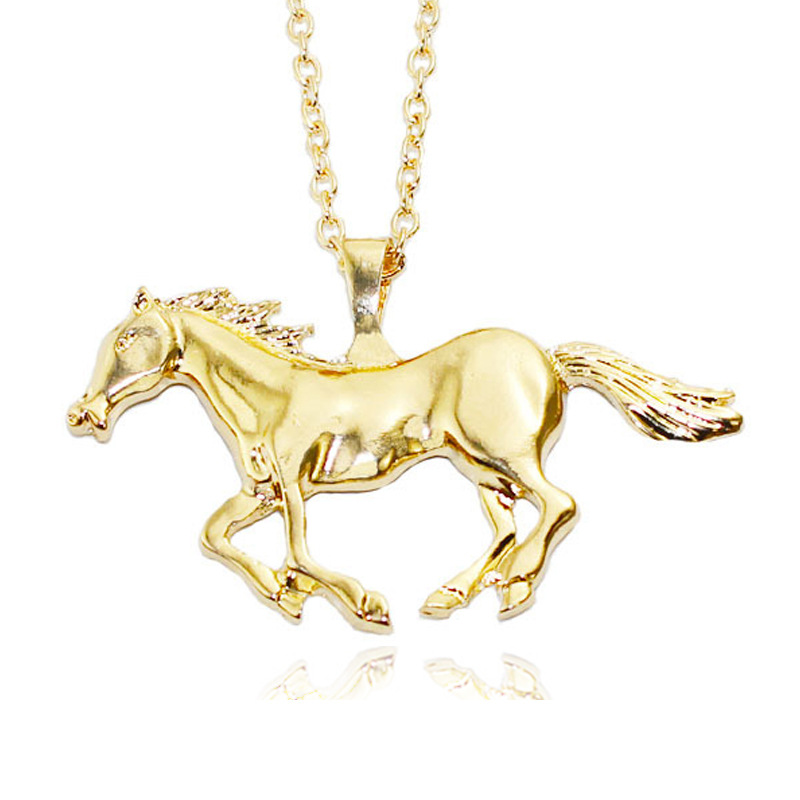 2022 Korean New European and American Alloy All-match Pony Necklace Women's Small Animal Long Woolen Chain Women's Accessories
