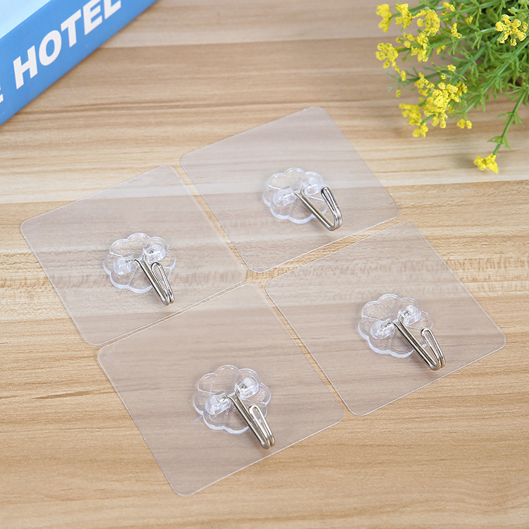 Traceless Adhesive Hook, Super Strong Load-Bearing Hook, Wall Magic Transparent Metal Hook, Nail-Free Lime Wall Hook, Strong Adhesive Hook