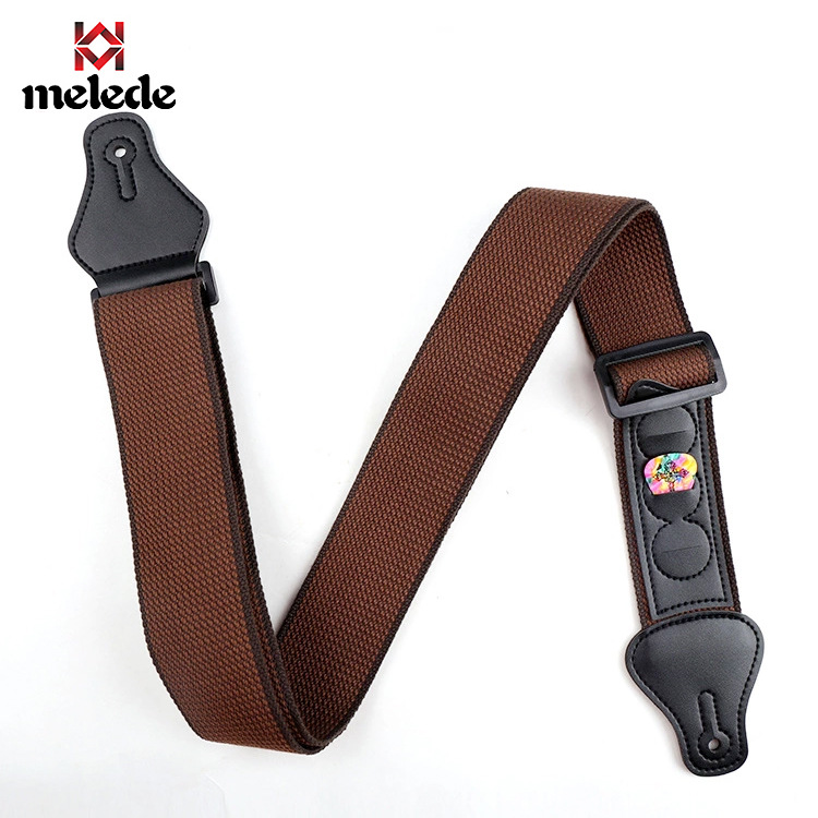 Amazon popular negro puro algodón correa de la guitarra popular Correa universal multi-funcional de tres colores en stock