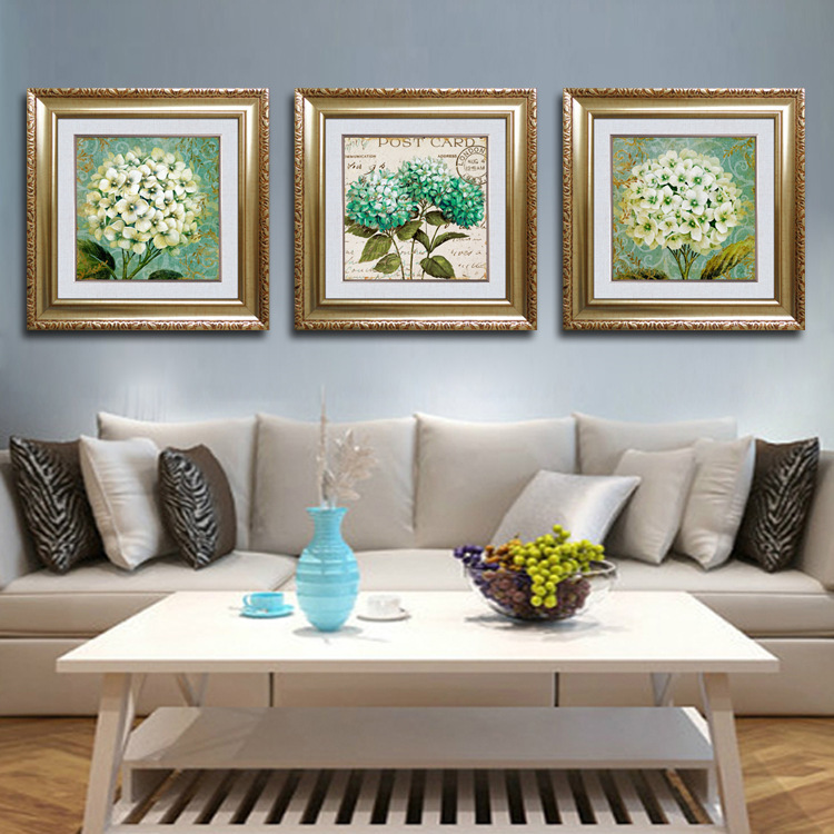 European-style retro PS framed decorative painting modern European-style living room wall painting anti-real oil painting triple quadruple European-style retro PS framed decorative painting modern European-style living room wall painting anti-real oil painting triple quadruple