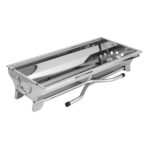 Barbecue grill household large stainless steel barbecue grill camping barbecue stove outdoor folding portable barbecue grill