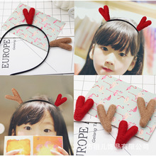 羊毛毡鹿角diy发饰配件发箍制作材料圣诞节鹿角配件儿童头饰装饰