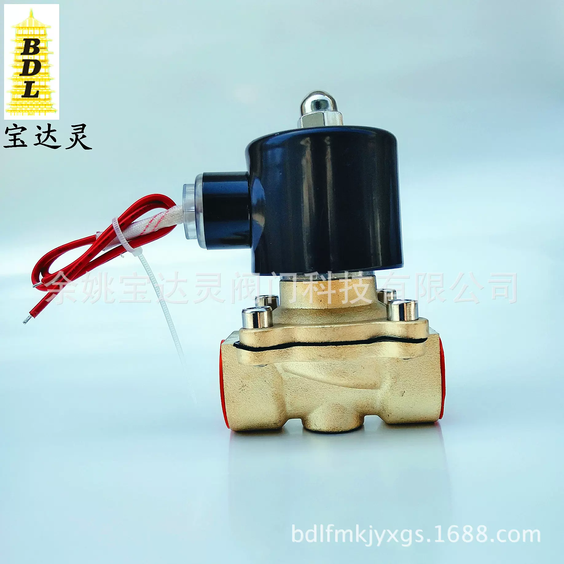 厂家供应2W-200-20全铜两通式直动式常闭型液/气用6分水用电磁阀