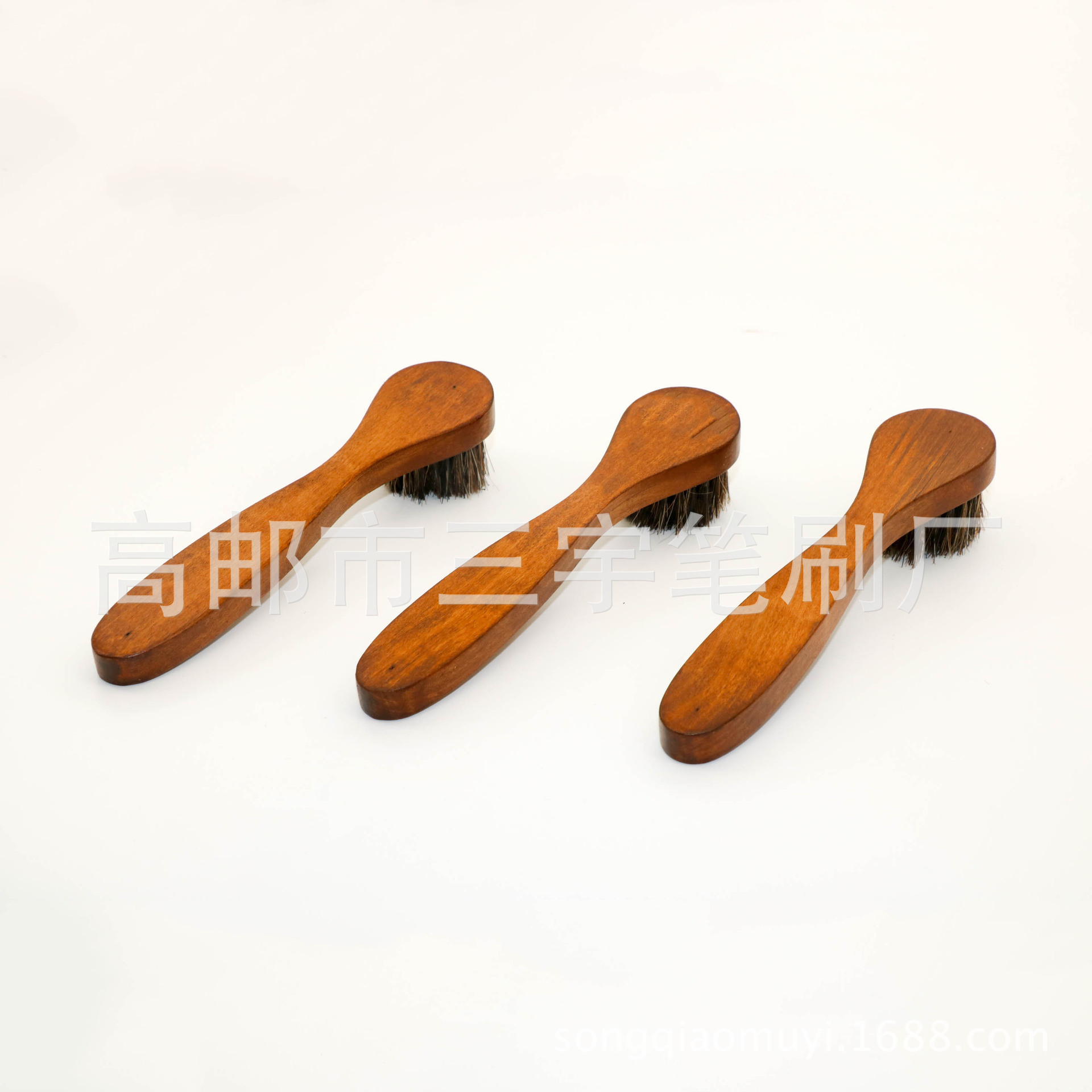 Venta al por mayor de alta calidad cepillo de zapatos de cuero cepillo de limpieza eliminación de polvo de pelo de caballo de haya fabricante profesional ventas directas