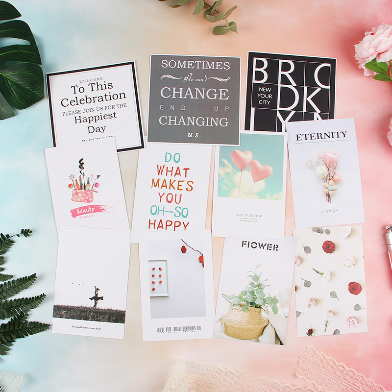 Ins Japanese and Korean Style Card Plants Fresh Literary Photo Props Shooting Background Matchinging Wholesale