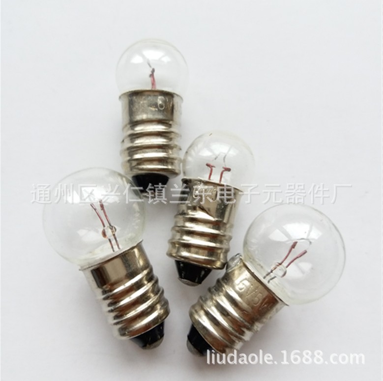 Small light bulb: 2.5V, 3.8V, 1.5V, 4.8V, 5V, 4.9V, 6V, 6.2V, 0.3A, 0.5A, 5W, screw-in E10 experimental LED.