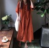 Summer colored long dress, skirt, shirt, city style, V-neckline, plus size