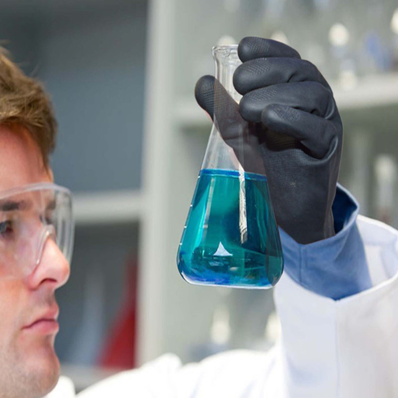 海太尔10-227耐酸碱防护手套 氯丁橡胶防化手套 石油化工防护用品